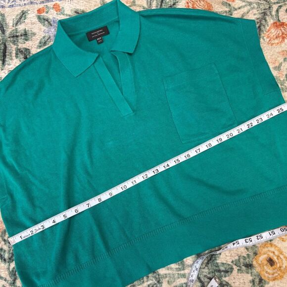 Banana Republic Cotton Linen Blend Shirt Women's XS Sleeveless Knit Collared - Picture 4 of 6